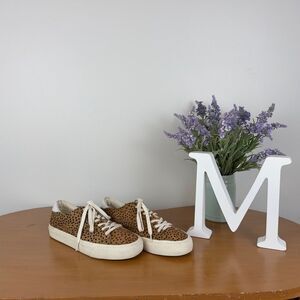 Madewell Brown Calf Hair Animal Print Sneakers Women’s Size 7; Men’s Size 5.5